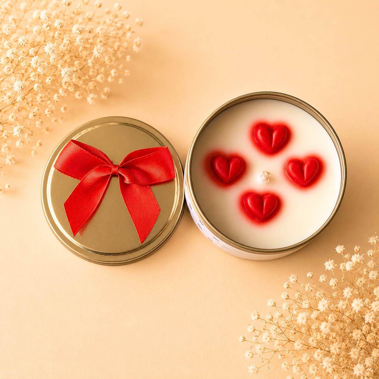 With Love Tin Candle