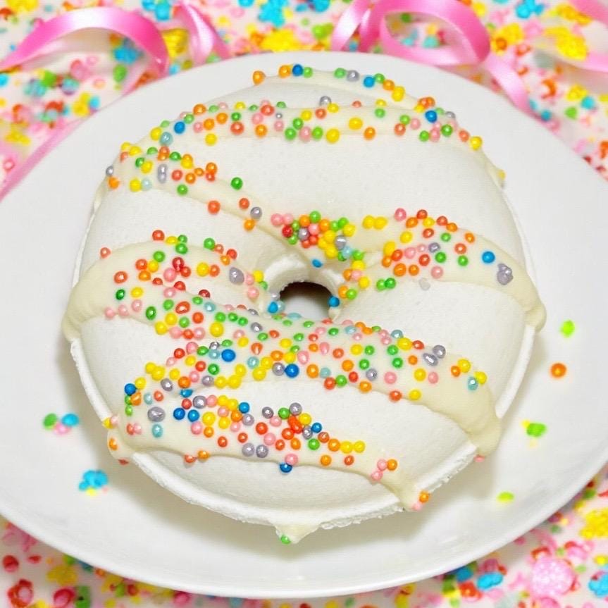 White Donut Bath Bomb