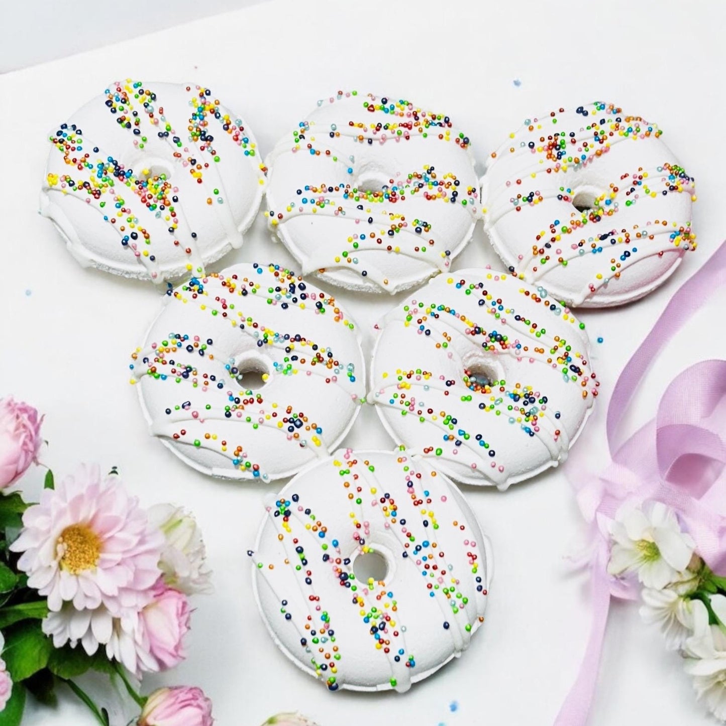 White Donut Bath Bomb