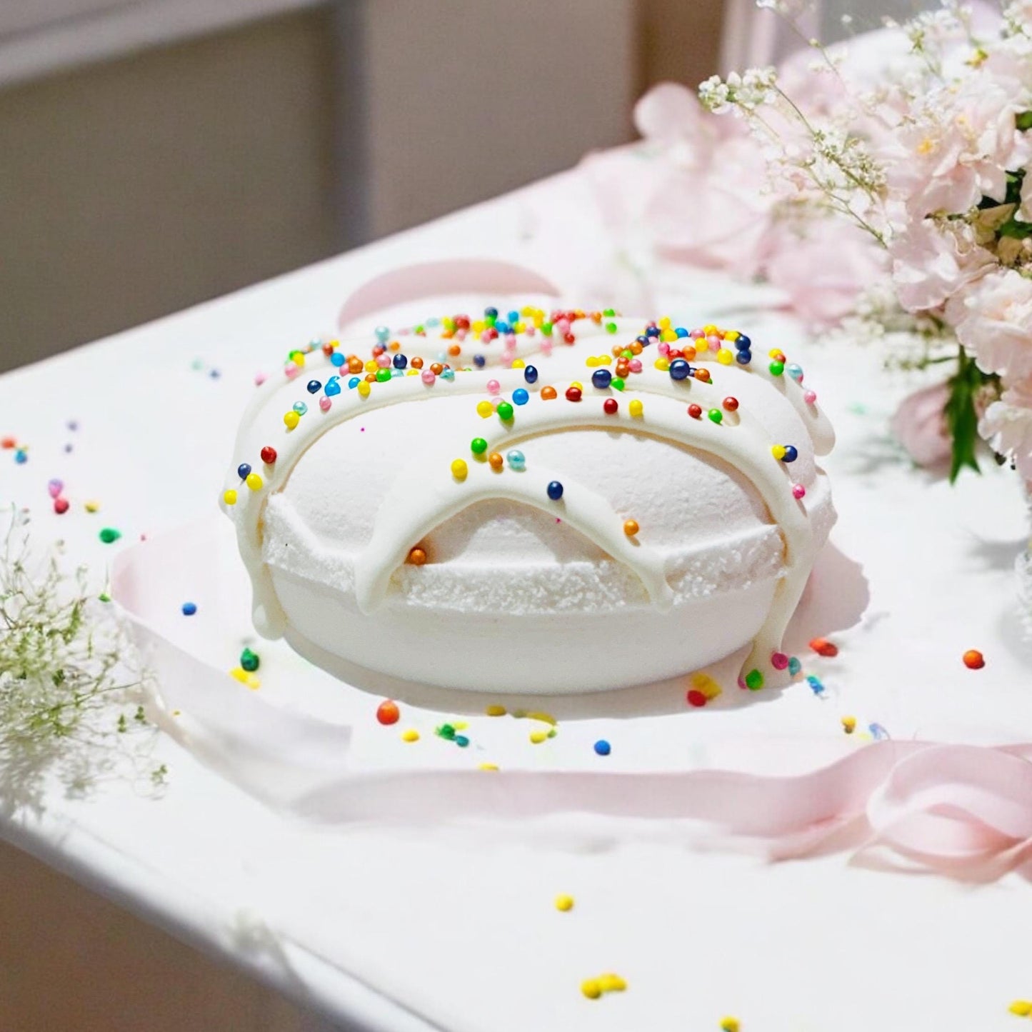 White Donut Bath Bomb