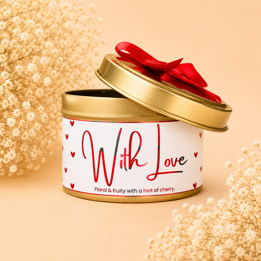 With Love Tin Candle