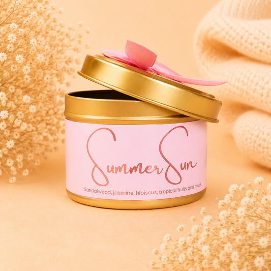 Summer Sun Tin Candle