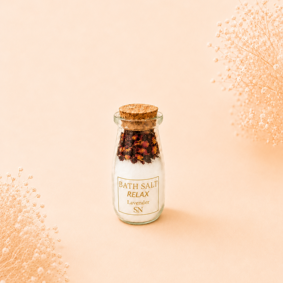 Rose Bath Salts Bottle