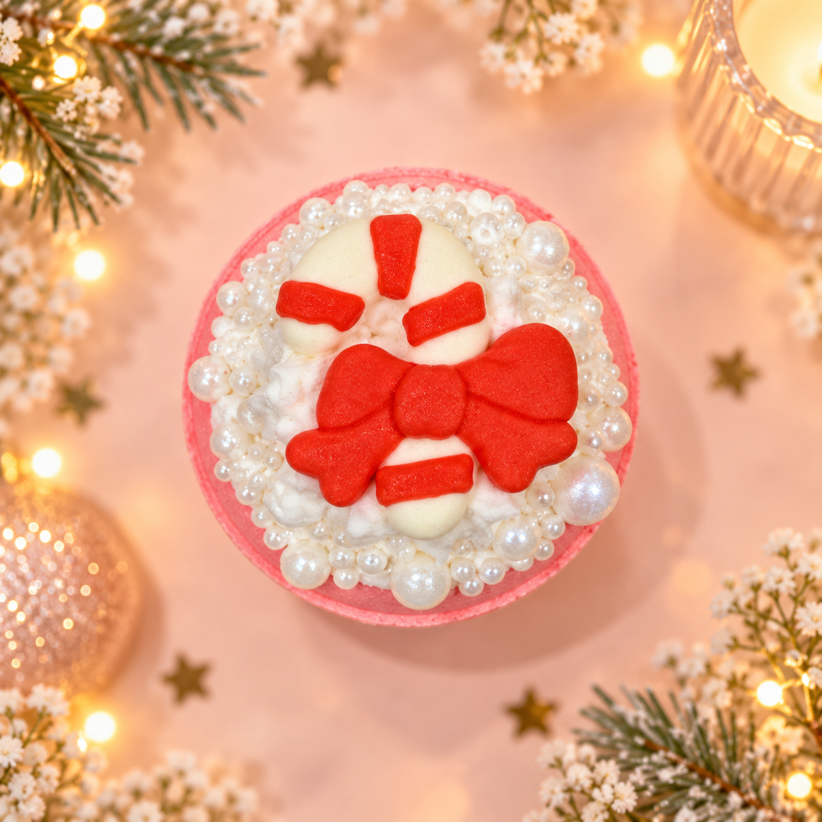 Candy Cane Bath Bomb