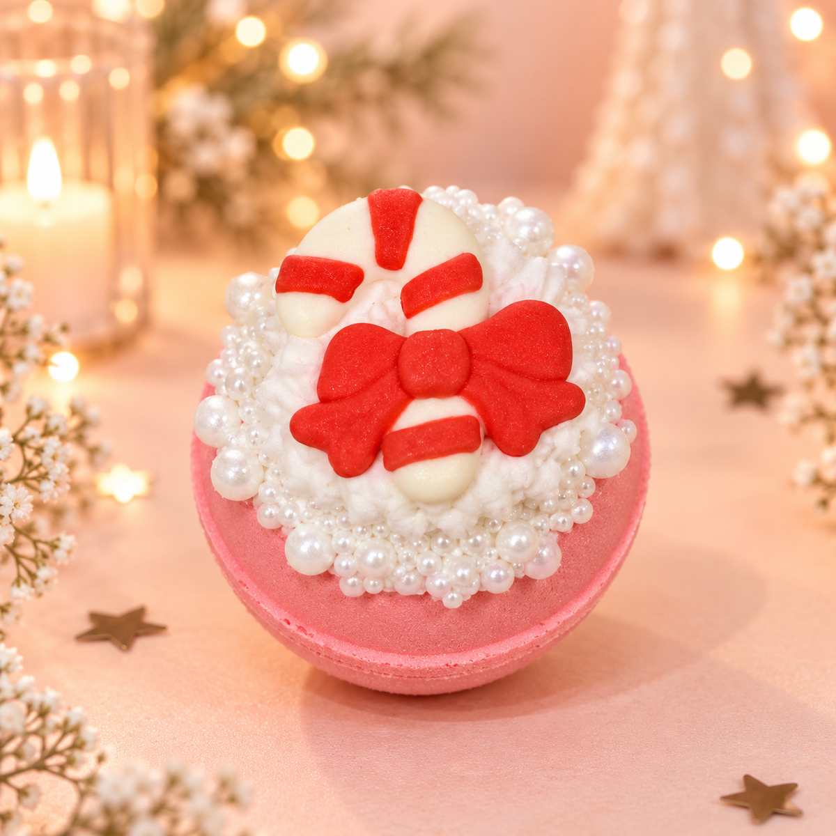 Candy Cane Bath Bomb