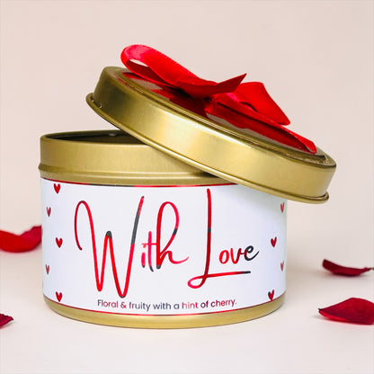 With Love Tin Candle