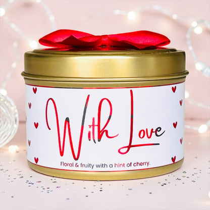 With Love Tin Candle