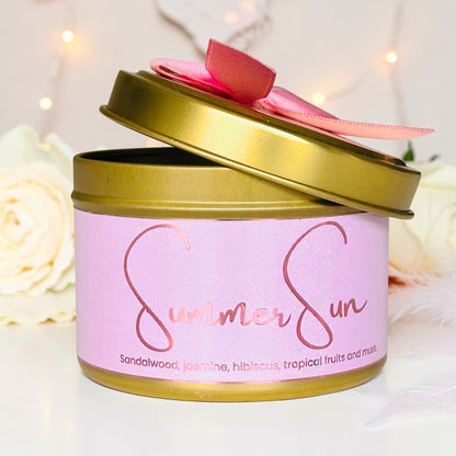 Summer Sun Tin Candle