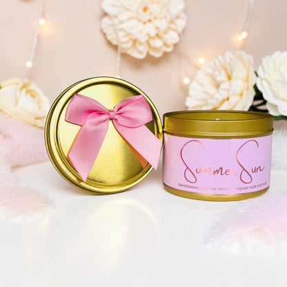 Summer Sun Tin Candle